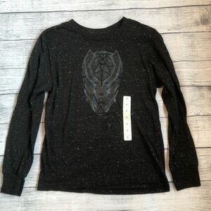 Marvel Black Panther Long Sleeve Shirt Heather S